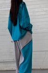 WINDOWSEN Patchwork Sweatpants WA21-G4-01-C2 White & Blue PW9